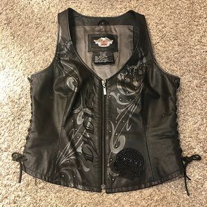 Womens Small Harley Davidson leather vest